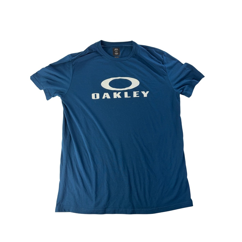 Oakley T-Shirt Mens XL Hydrolix Performance Fit Logo Graphic Blue